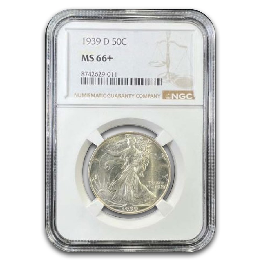 1939-D Walking Liberty Half Dollar MS-66+ NGC