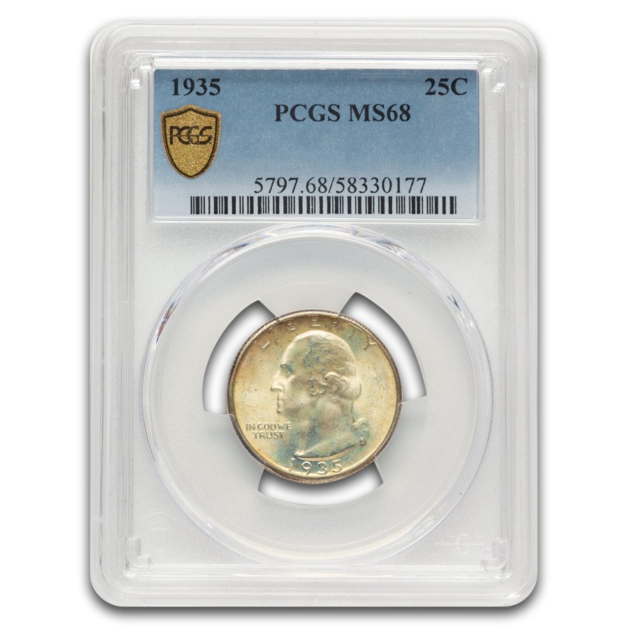 1935 Washington Quarter MS-68 PCGS