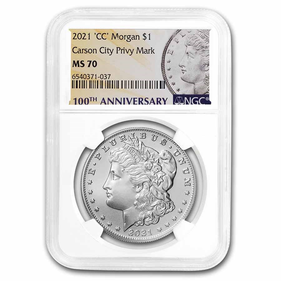 2021-(CC) Silver Morgan Dollar MS-70 NGC