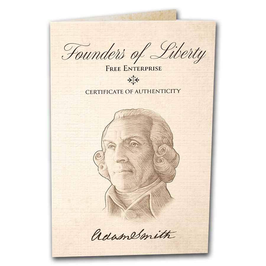 1 oz Ag - Founders of Liberty: Smith | Free Enterprise (Antique)