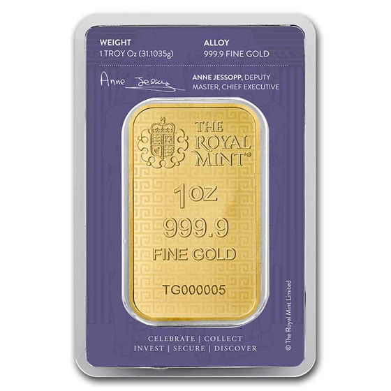 1 oz Gold Bar - The Royal Mint Three Graces