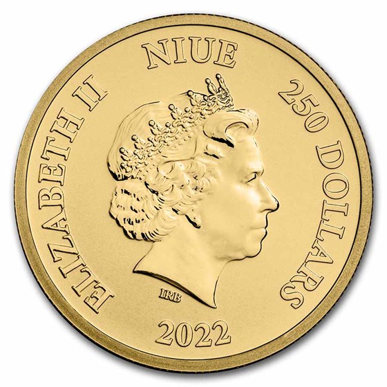 2022 Niue 1 oz Gold $250 DC Comics Justice League: The Flash