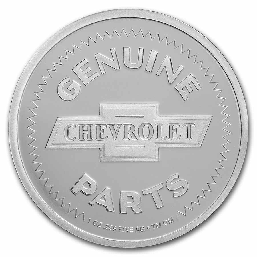 Chevrolet Genuine Parts Logo (1934-1940) 1 oz Silver w/ TEP
