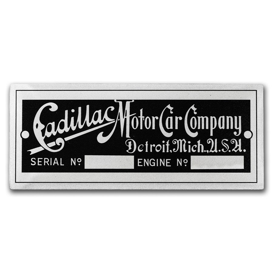 Cadillac Motor Car Company Emblem Plate 4 oz Silver w/ Box & COA