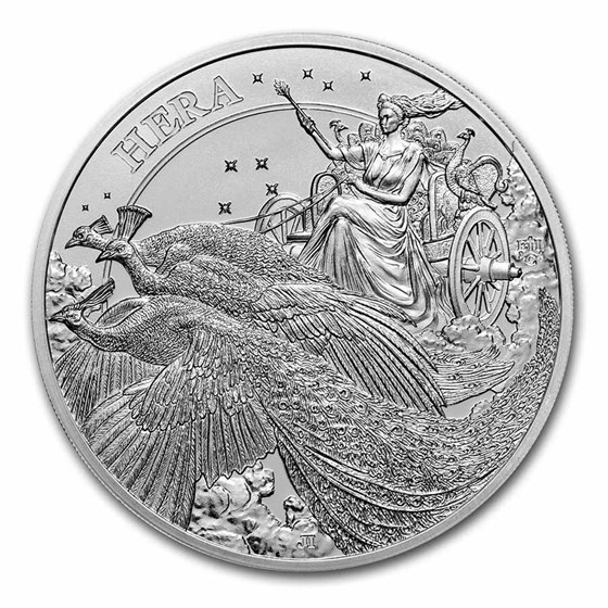 2022 St. Helena 1 oz Silver Hera and the Peacock (MDP® + PCGS)