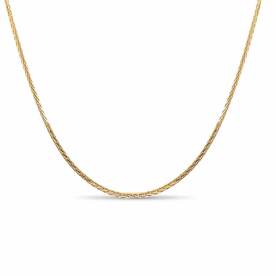 Nebü 22K Gold 1.6 mm 18" Wheat Chain