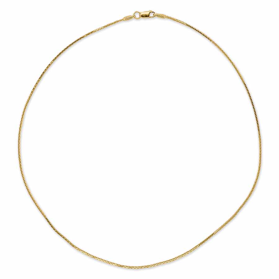 Nebü 22K Gold 2.4 mm 17 cm Wheat Chain Bracelet