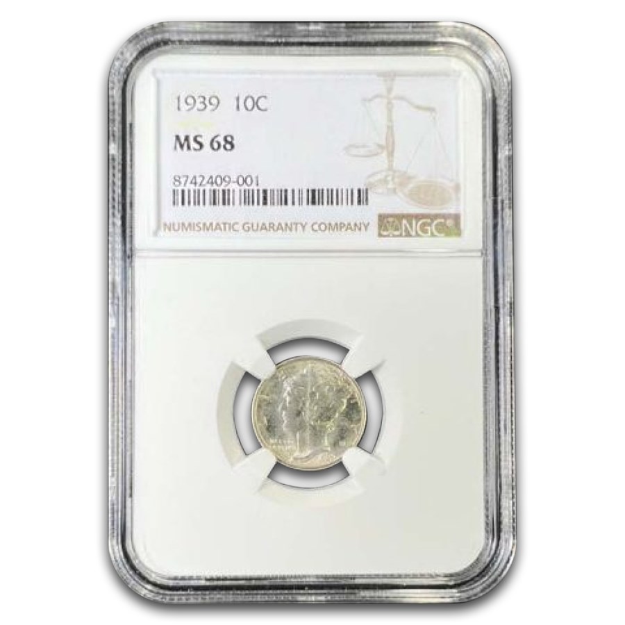 1939 Mercury Dime MS-68 NGC