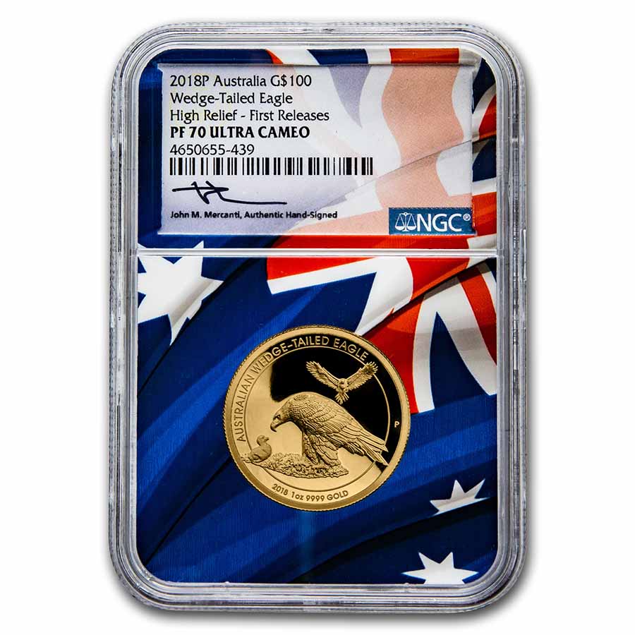2018-P AUS 1 oz Gold Proof Wedge Tailed Eagle HR NGC PF70 UC