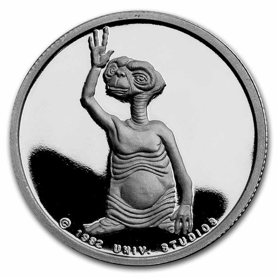 1 oz Silver Round - 1982 E.T. Extra Terrestrial (4-Pc, Box &amp; COA)