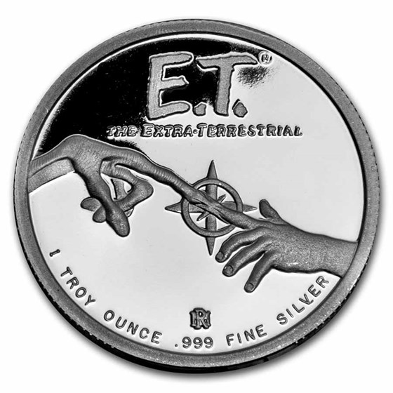 1 oz Silver Round - 1982 E.T. Extra Terrestrial (4-Pc, Box &amp; COA)