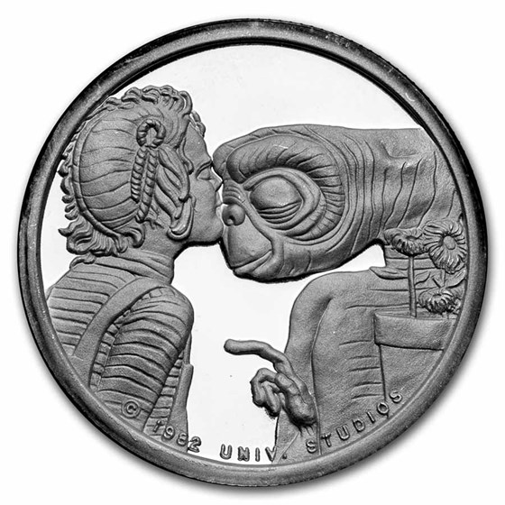 1 oz Silver Round - 1982 E.T. Extra Terrestrial (4-Pc, Box &amp; COA)