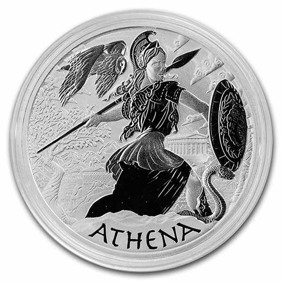 2022 Tuvalu 1 oz Silver Gods of Olympus BU (Athena)