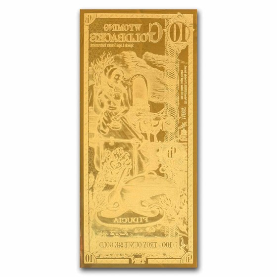 10 Wyoming Goldback - Aurum Gold Foil Note (24k)
