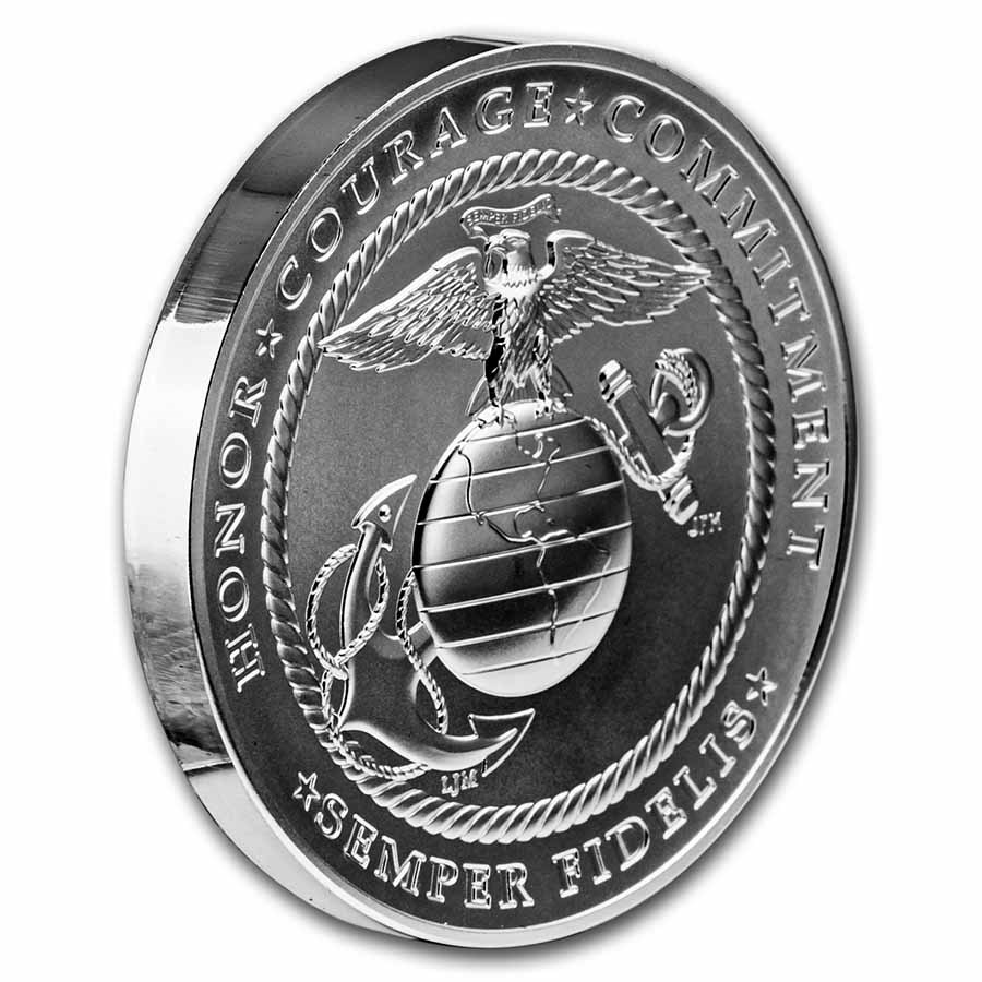 (2022) 2.5 oz Silver U.S. Marine Corps Medal (w/Box & COA)