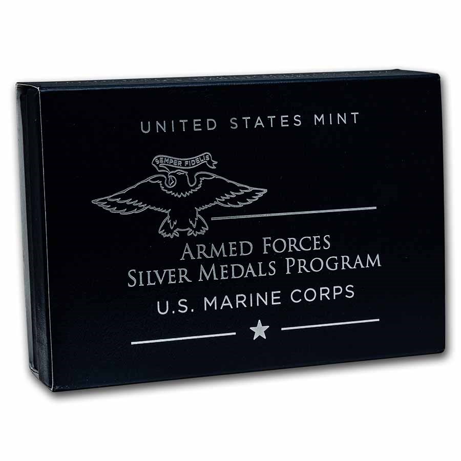 (2022) 2.5 oz Silver U.S. Marine Corps Medal (w/Box & COA)