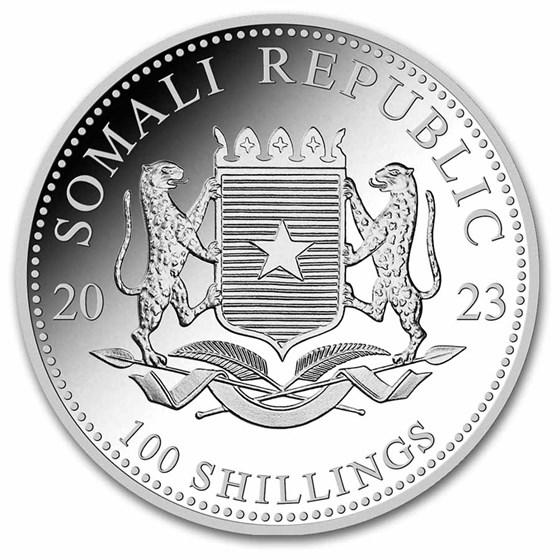 2023 Somalia 1 oz Silver Elephant (MD® Premier + PCGS FS Tube)