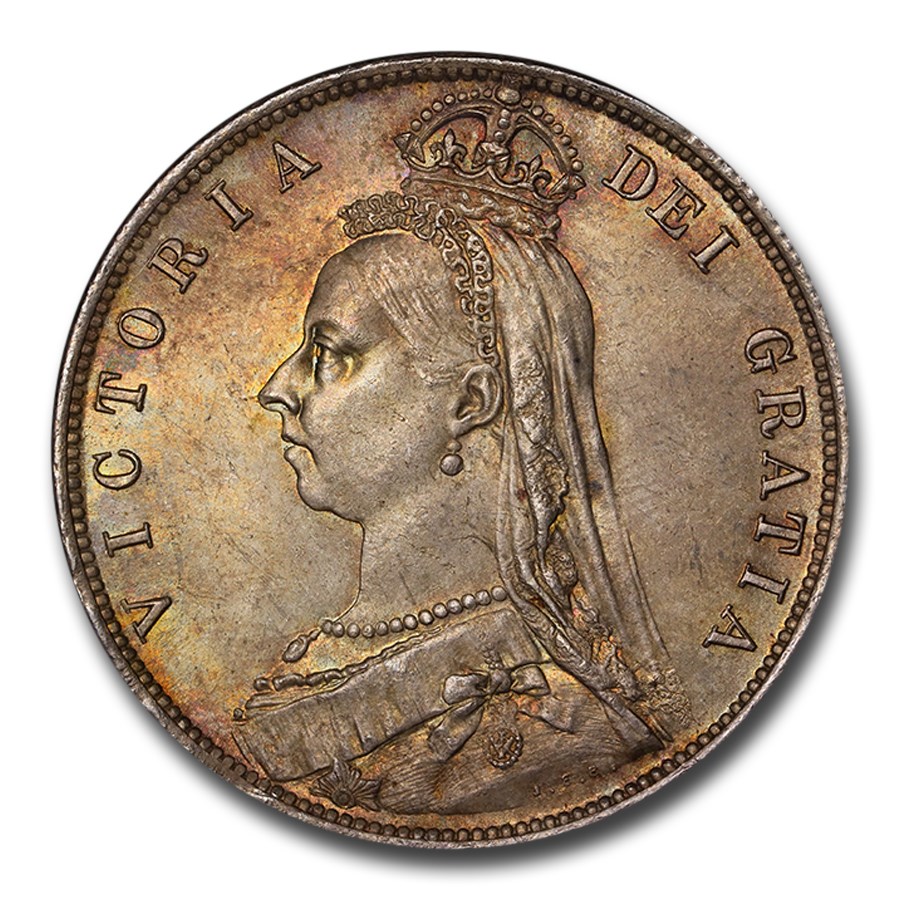 1887 Great Britain Silver Half Crown Victoria MS-65 PCGS
