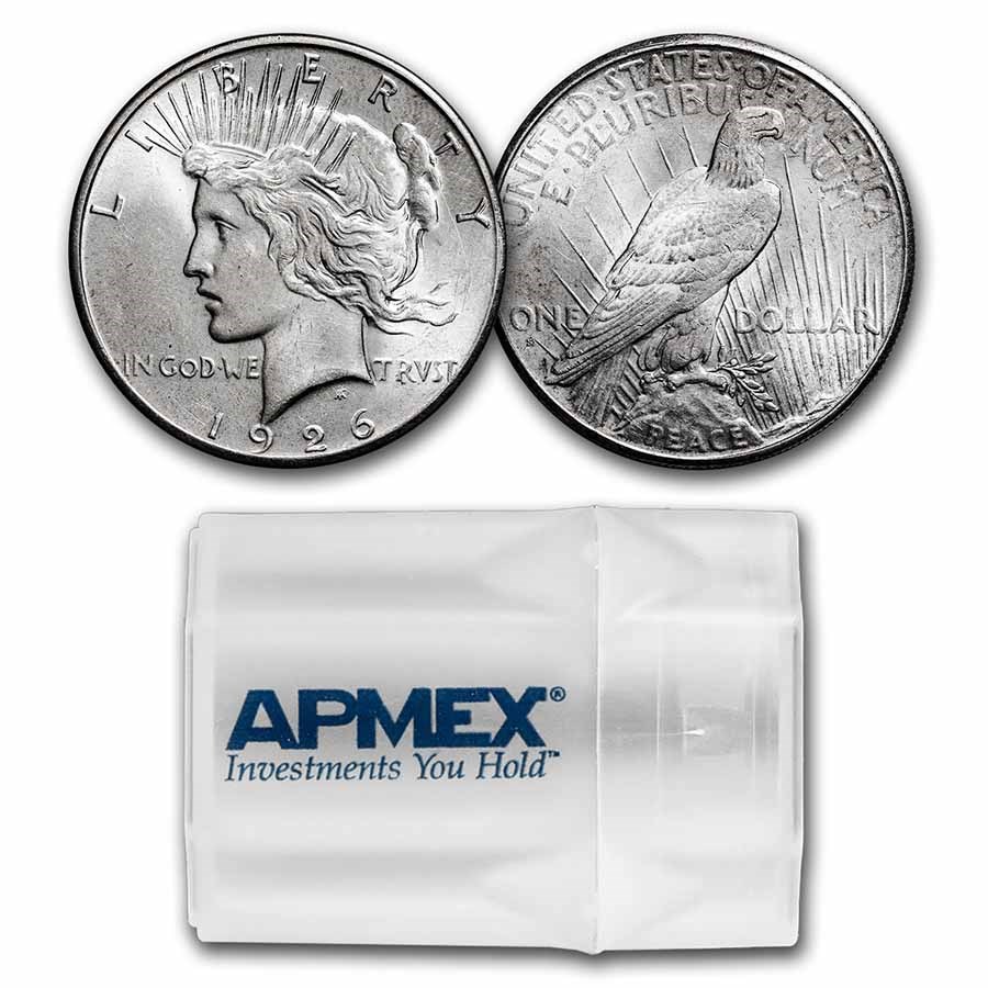 1926-S Peace Dollar BU (20-Coin Roll)
