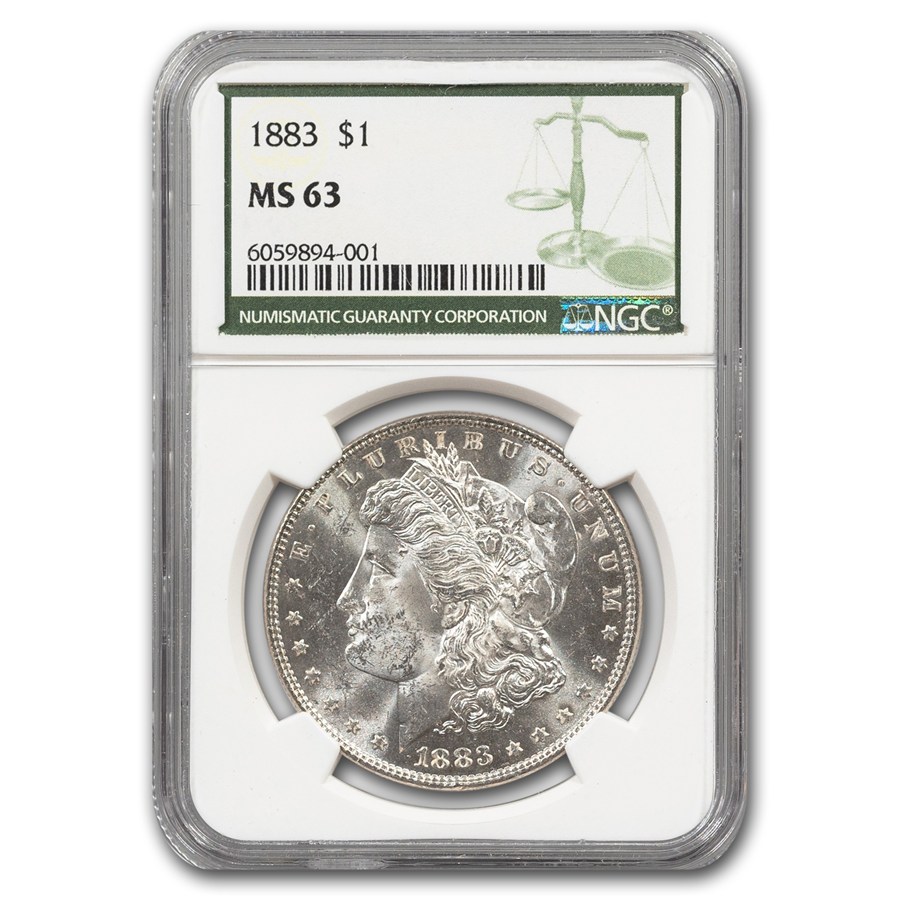 1883 Morgan Dollar MS-63 NGC (Green Label) 1883 Morgan Dollar MS-63 NGC (Green Label)