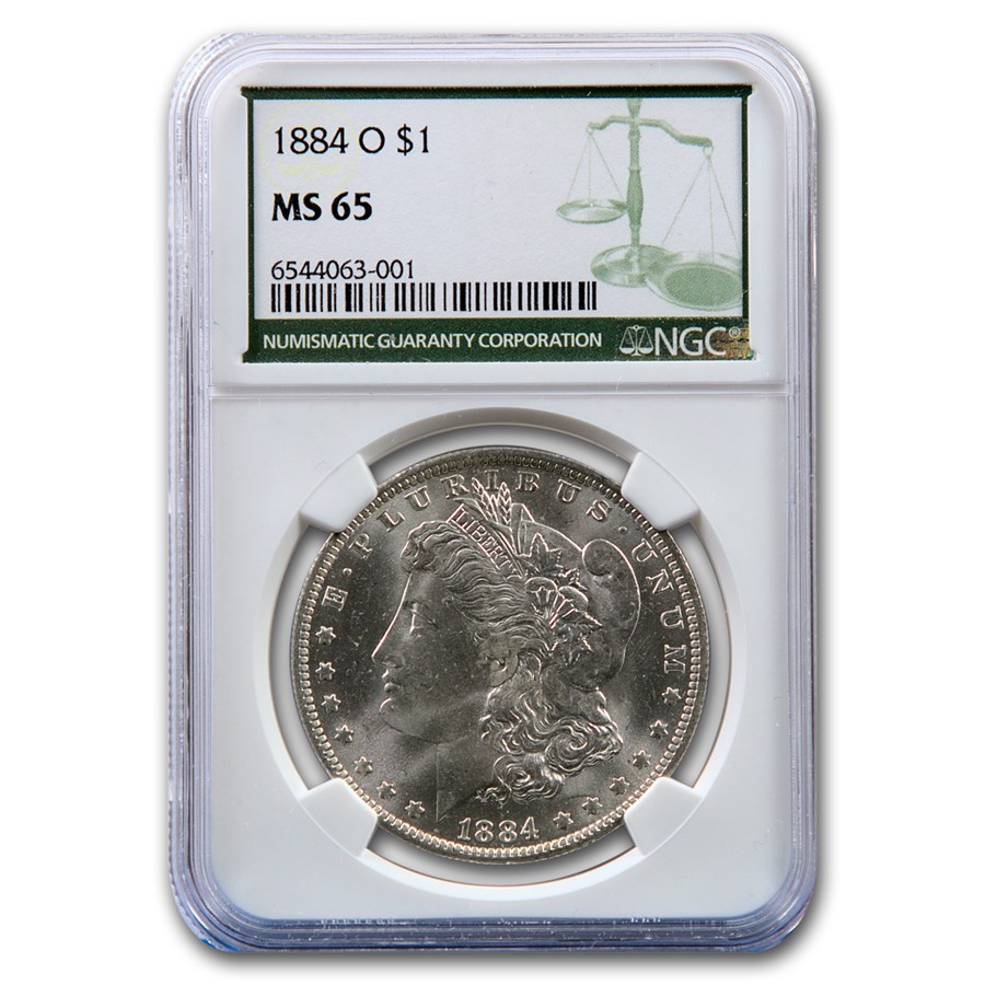 1884-O Morgan Dollar MS-65 NGC (Green Label) 1884-O Morgan Dollar MS-65 NGC (Green Label)
