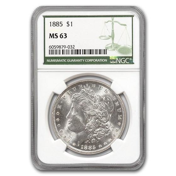 1885 Morgan Dollar MS-63 NGC (Green Label)