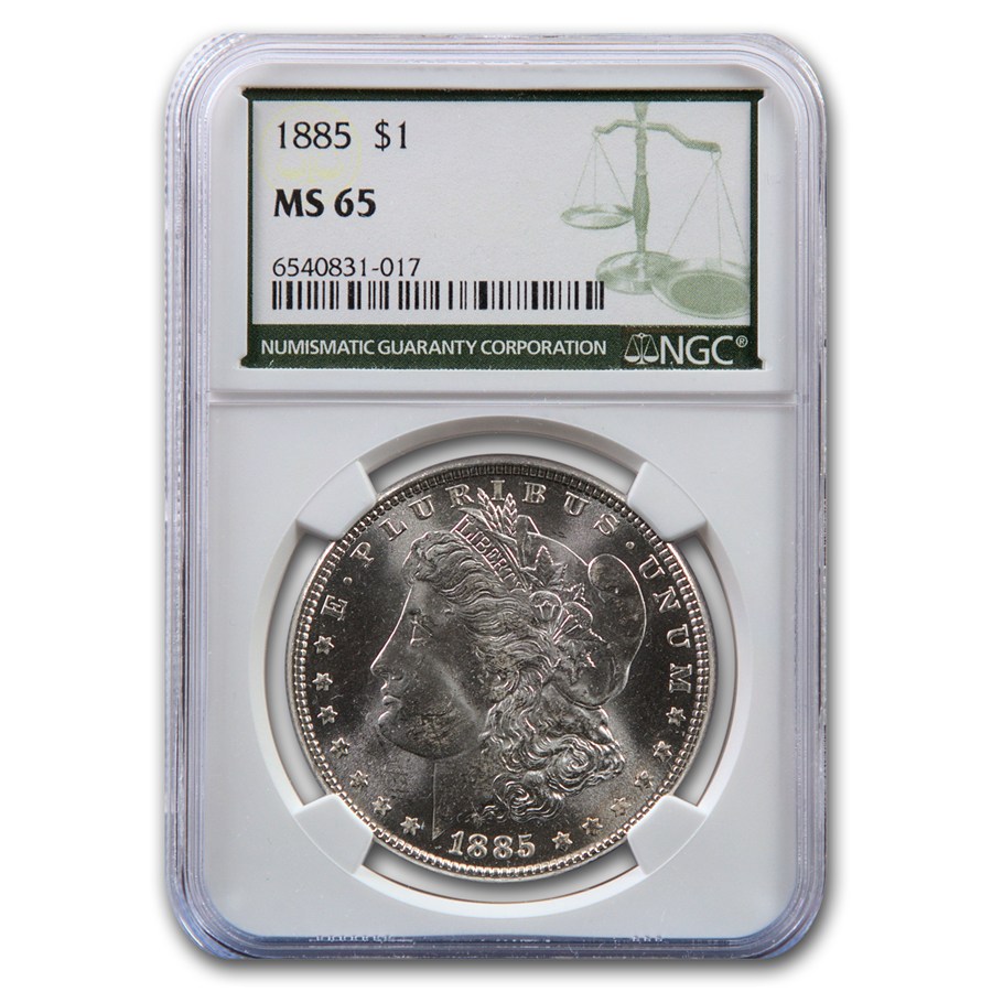 1885 Morgan Dollar MS-65 NGC (Green Label) 1885 Morgan Dollar MS-65 NGC (Green Label)