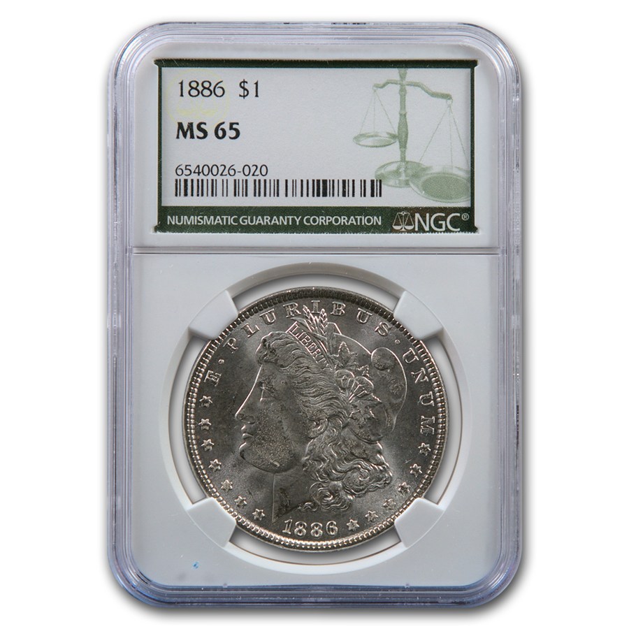 1886 Morgan Dollar MS-65 NGC (Green Label)