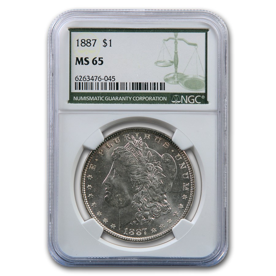 1887 Morgan Dollar MS-65 NGC (Green Label)