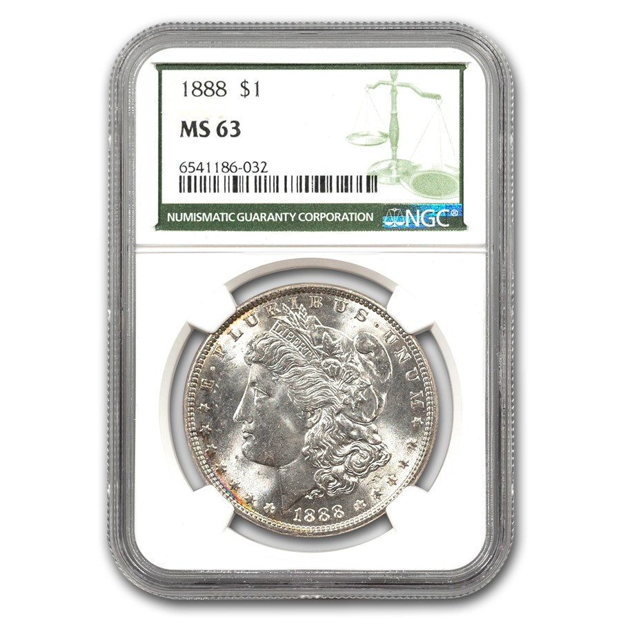 1888 Morgan Dollar MS-63 NGC (Green Label)