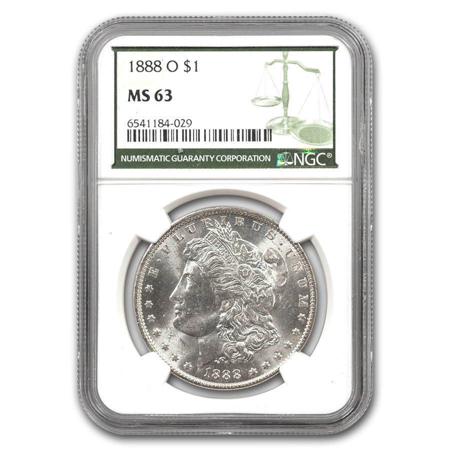1888-O Morgan Dollar MS-63 NGC (Green Label)