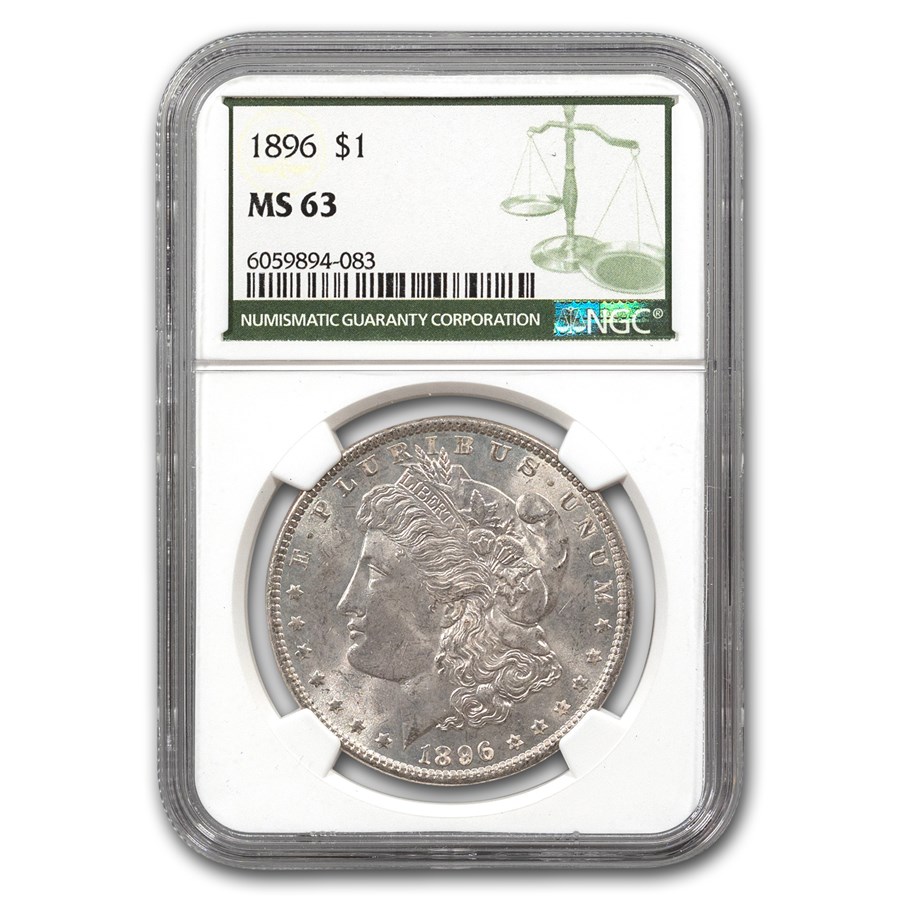 1896 Morgan Dollar MS-63 NGC (Green Label)