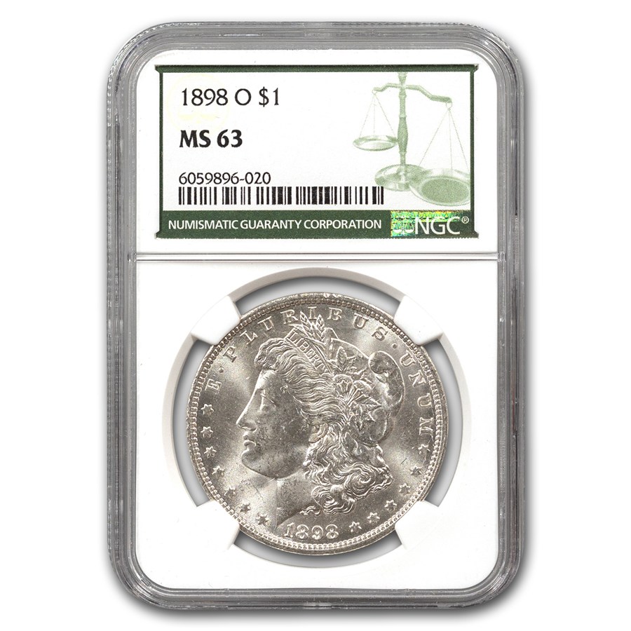 1898-O Morgan Dollar MS-63 NGC (Green Label)