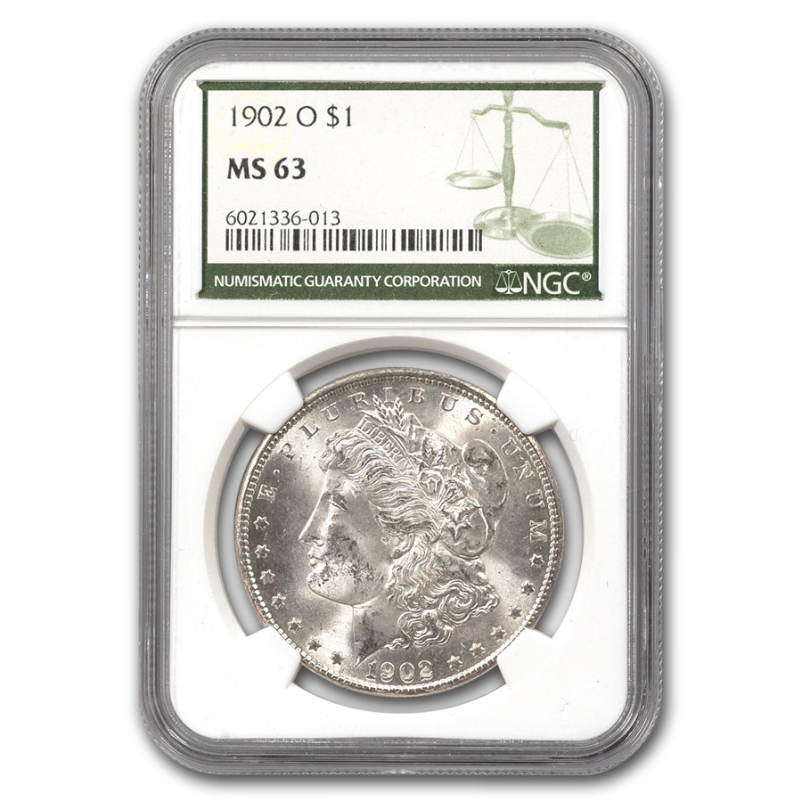 1902-O Morgan Dollar MS-63 NGC (Green Label)