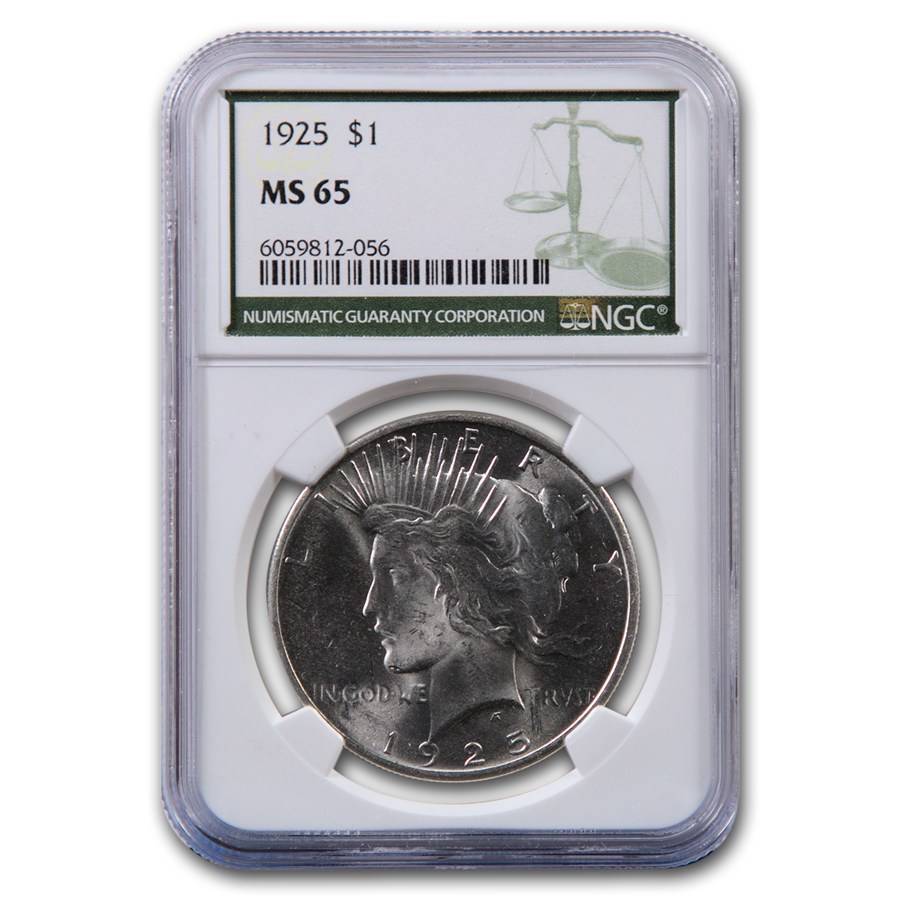 1925 Peace Dollar MS-65 NGC ( Green Label)