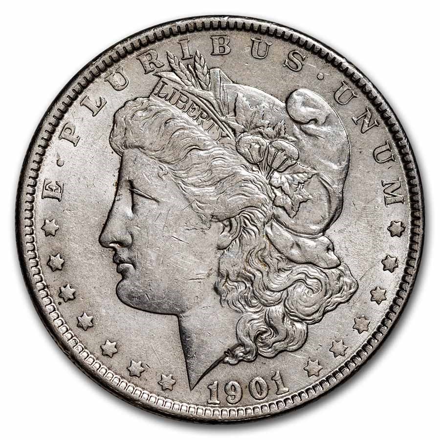 1901 Morgan Dollar AU-55