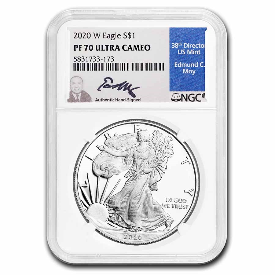 2020-W Proof American Silver Eagle PF-70 NGC (Moy)