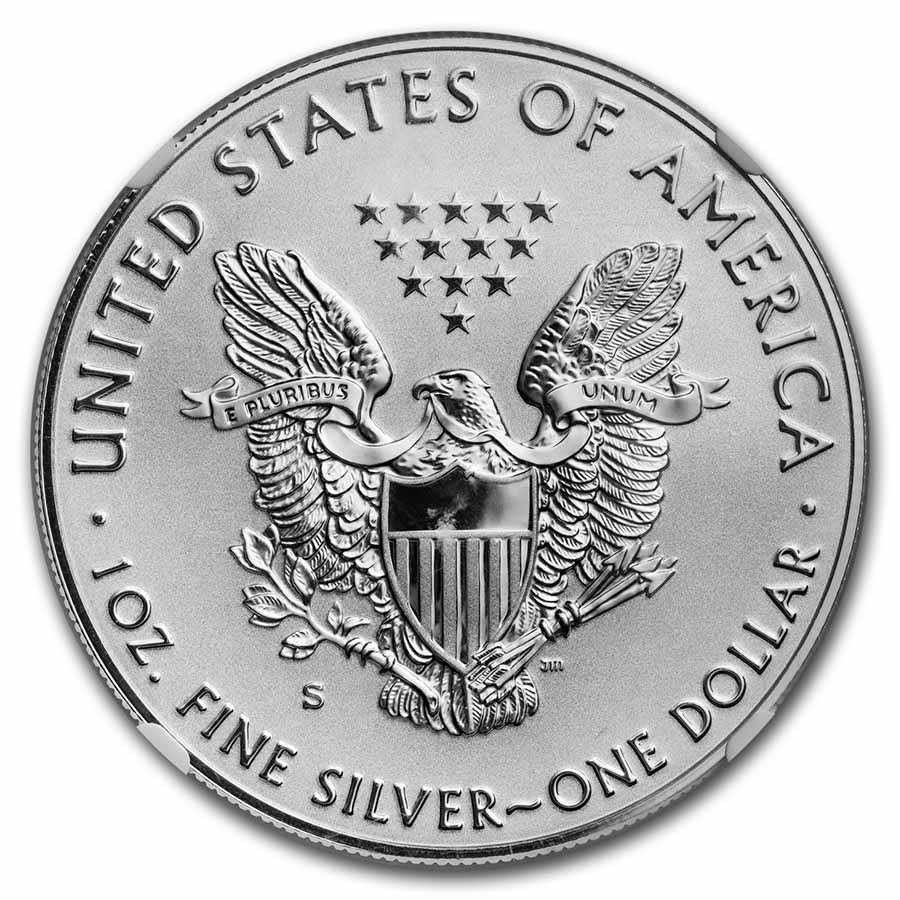 2019-S Enhanced Reverse Proof Silver Eagle PF-69 NGC (FR, Castle)