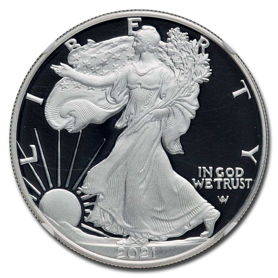 2021-W Proof American Silver Eagle (Type 2) PF-70 NGC (Moy)