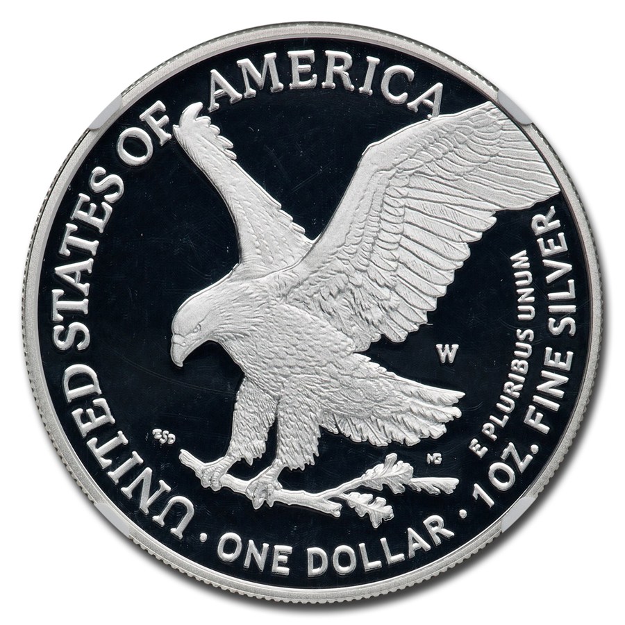 2021-W Proof American Silver Eagle (Type 2) PF-70 NGC (Moy)