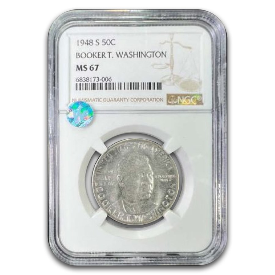1948-S Booker T. Washington Half Dollar MS-67 NGC