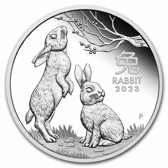 2023 Australia 3-Coin Silver Lunar Rabbit Proof Set (w/Box &amp; COA)