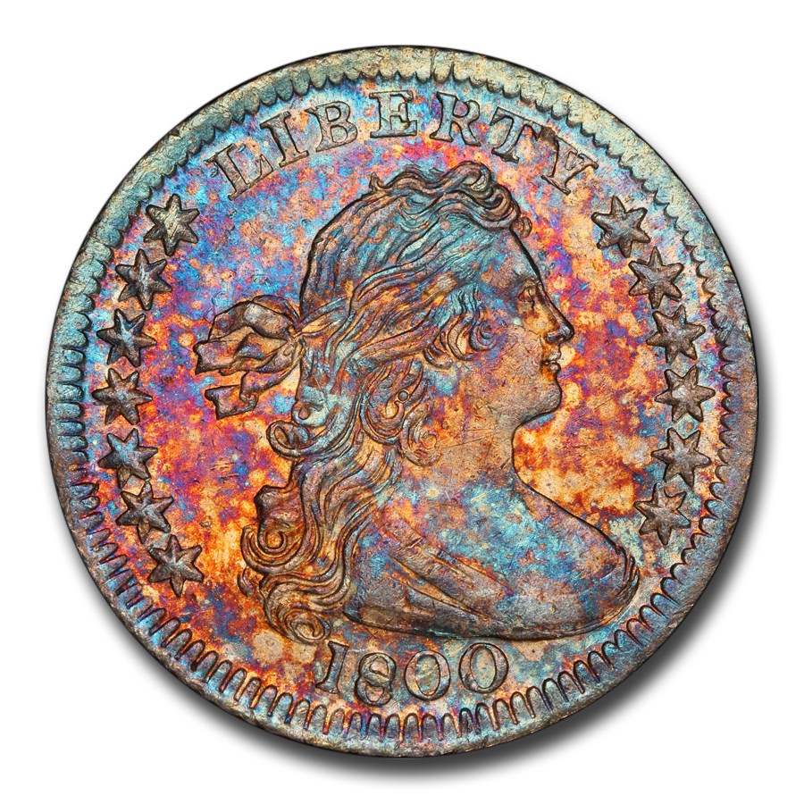 1800 Draped Bust Half Dime MS-64 PCGS (LIBEKTY)