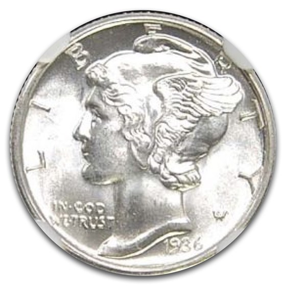 1936-S Mercury Dime MS-67 NGC (FB)
