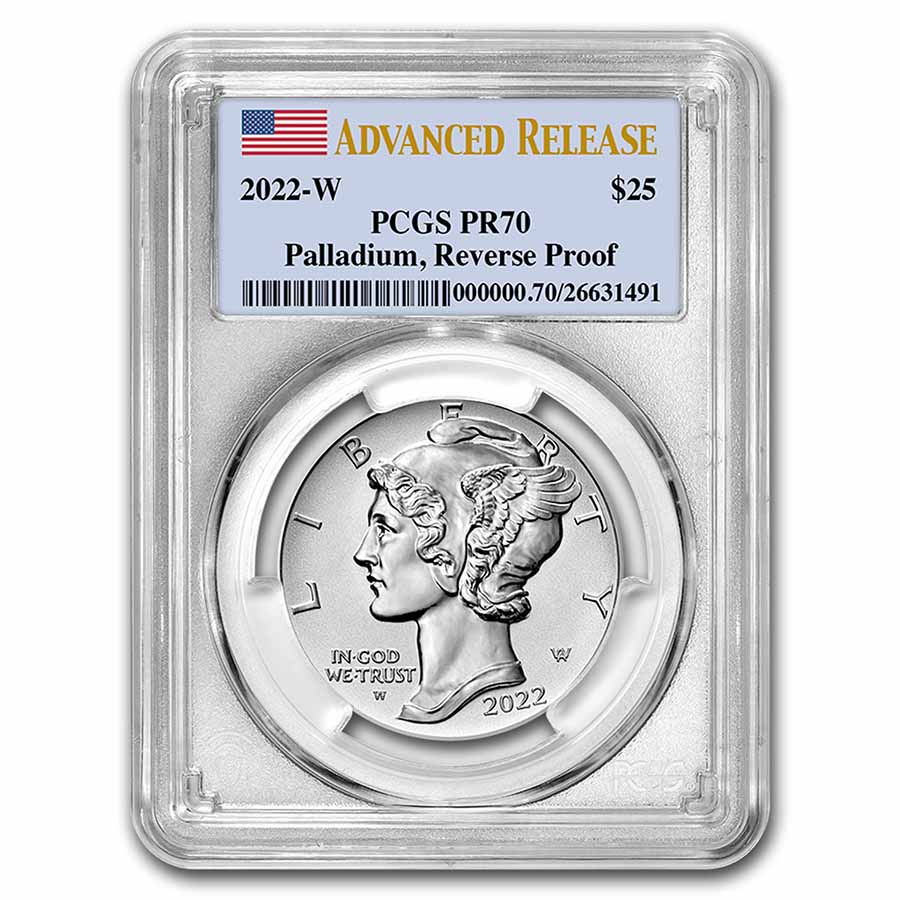 2022-W 1 oz Reverse Proof Palladium Eagle PR-70 PCGS (AR)