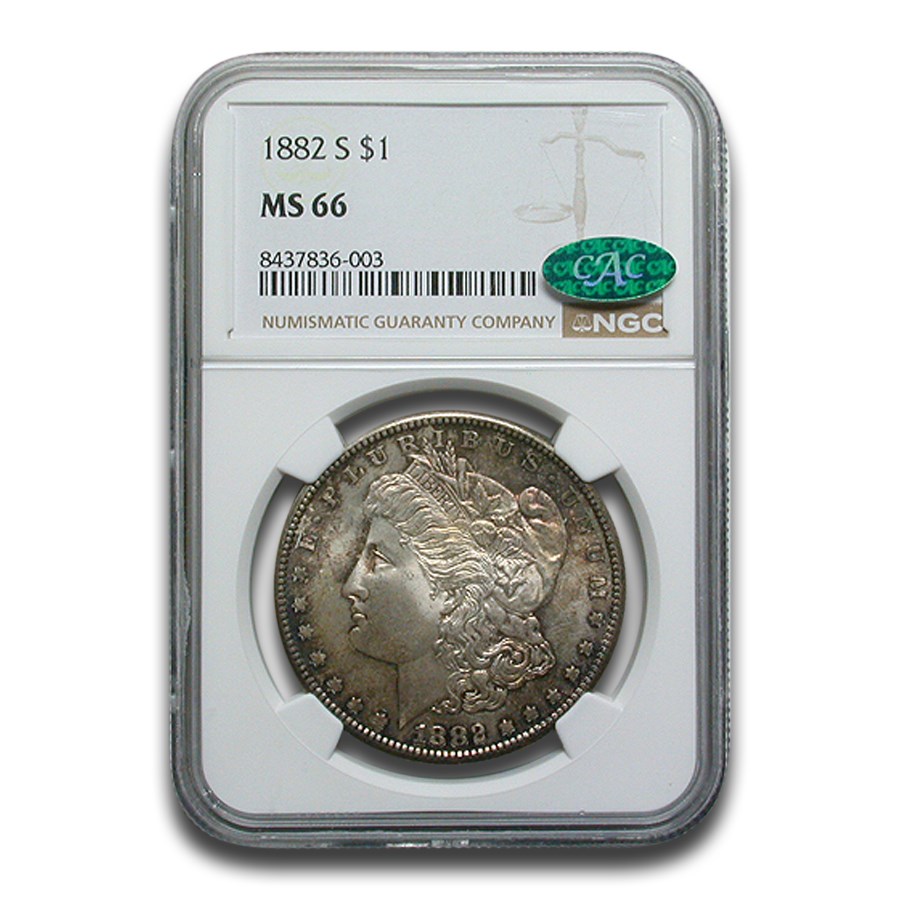 1882-S Morgan Dollar MS-66 NGC CAC 1882-S Morgan Dollar MS-66 NGC CAC