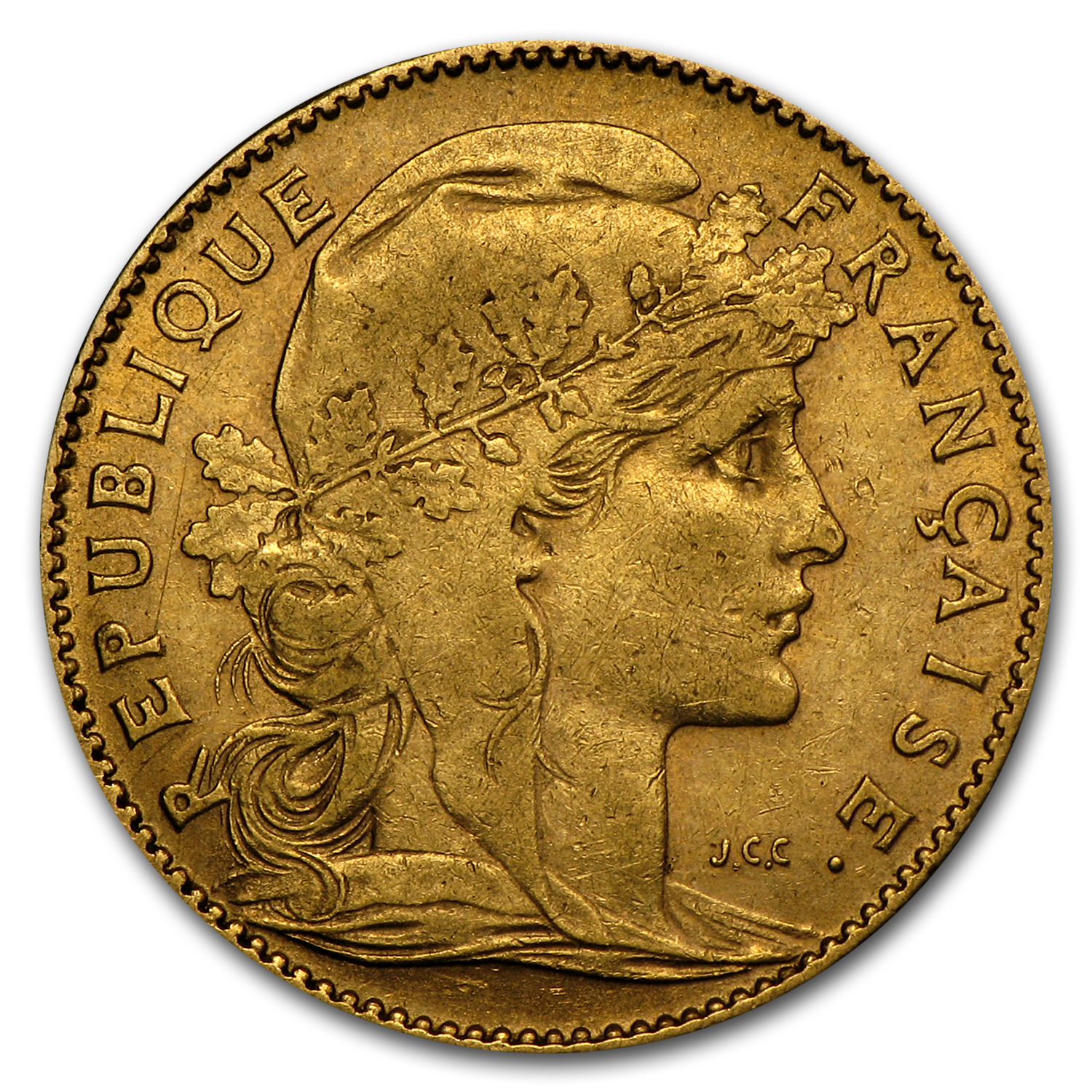 1899-1914 France Gold 10 Francs Rooster Avg Circ