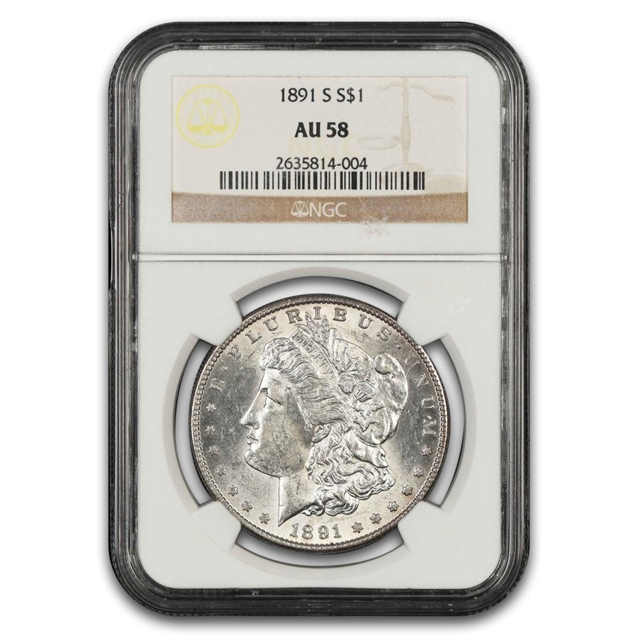 1891-S Morgan Dollar AU-58 NGC