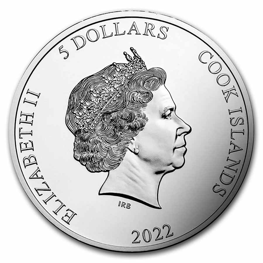 2022 Cook Islands 1 oz Silver UHR Eclectic Nature European Roller