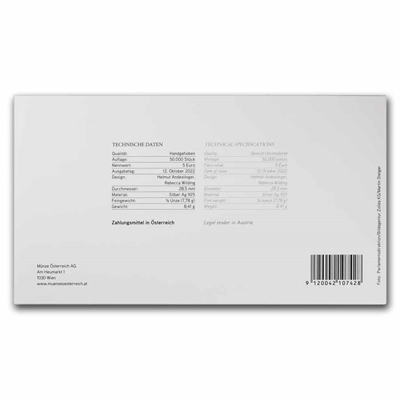2022 Austria Silver €5 Democracy